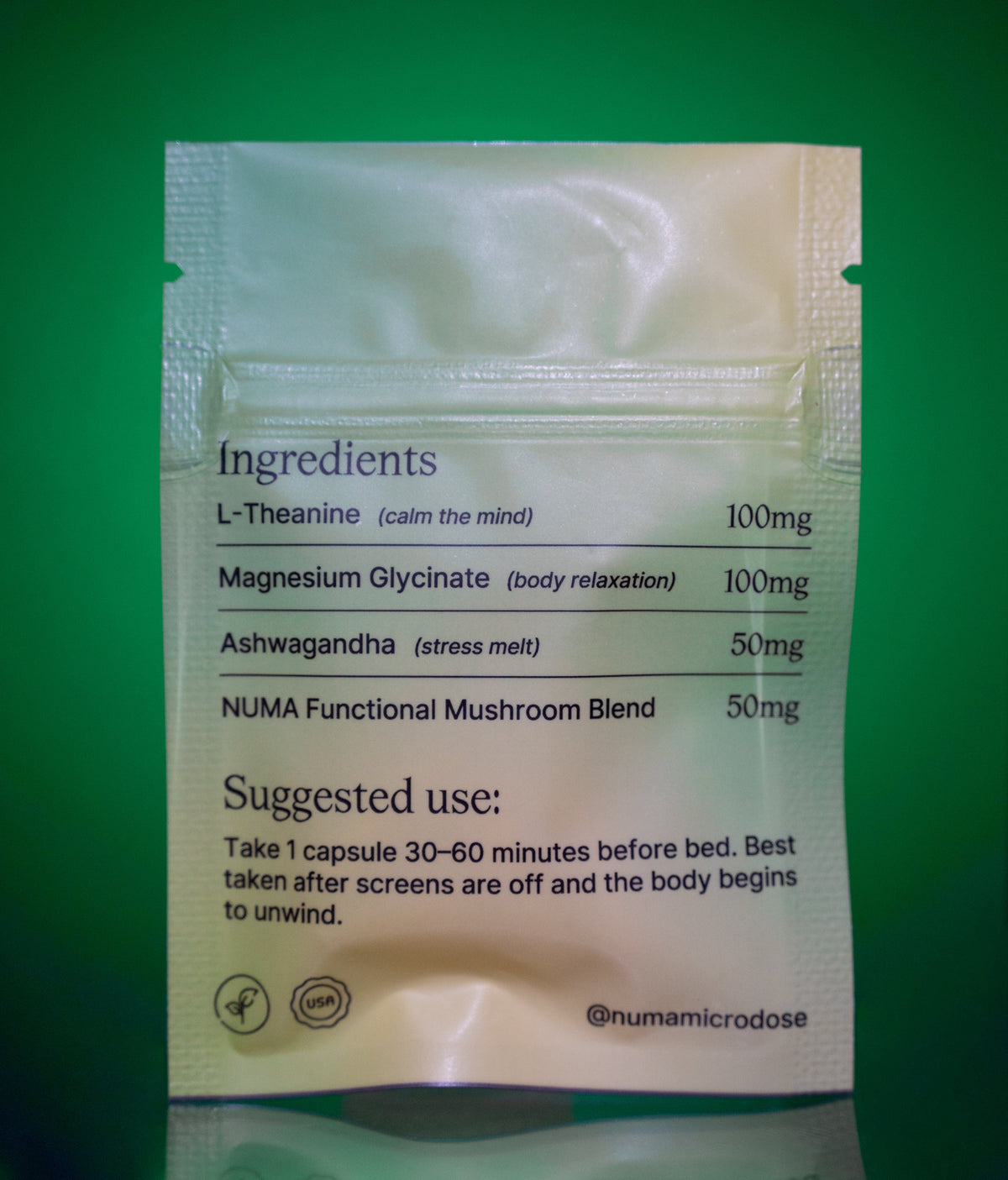 Rest Capsules – back of package